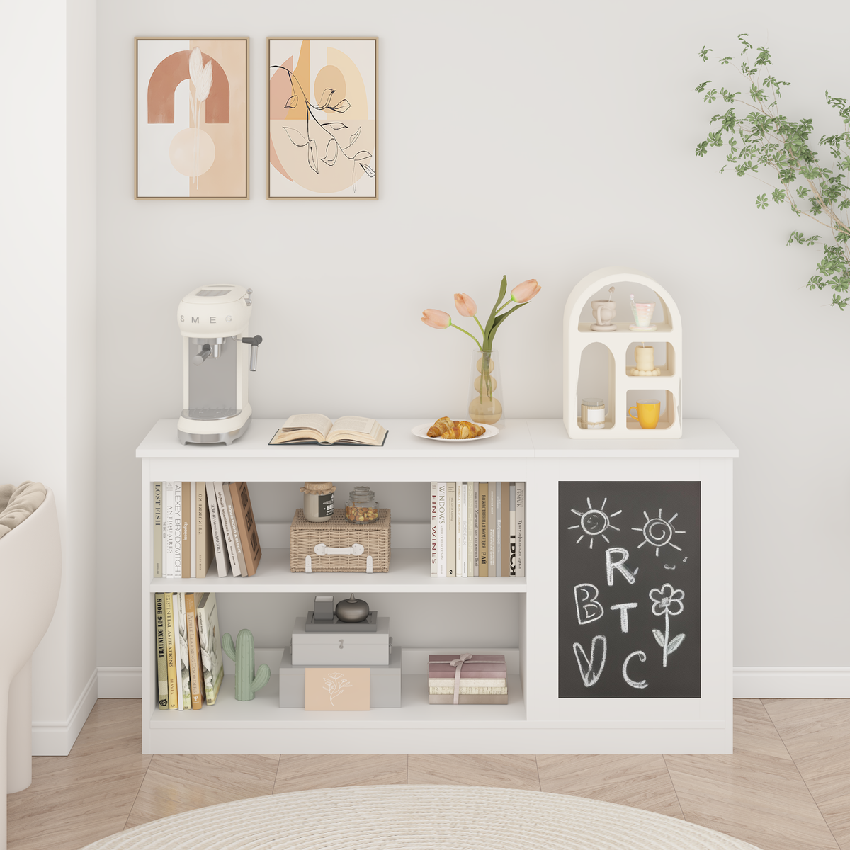 Milo 3-in-1 Kids Bookshelf & Toy Organizer